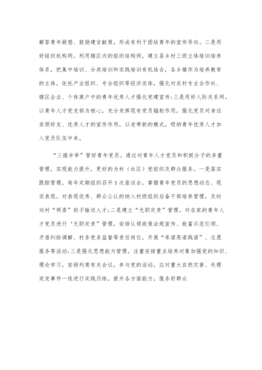 乡镇青人才党支部建设经验材料.docx_第2页