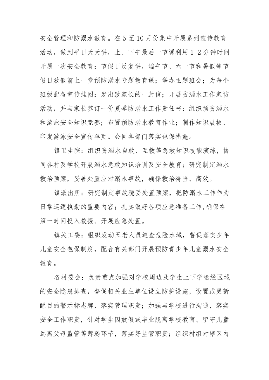 xx镇预防青少儿童溺水工作专项行动实施方案.docx_第3页