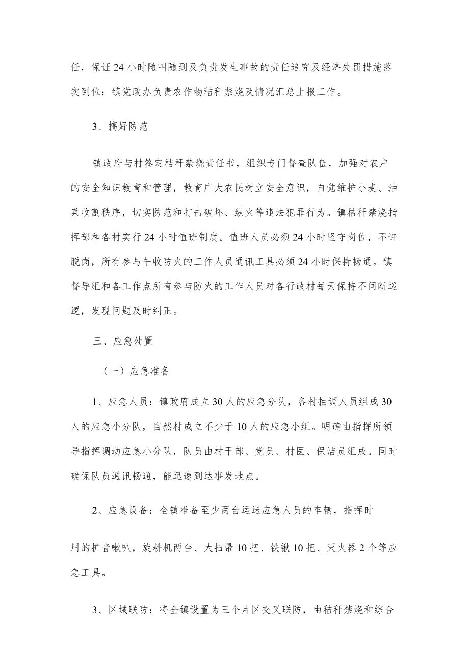 x镇秸秆禁烧应急预案.docx_第2页