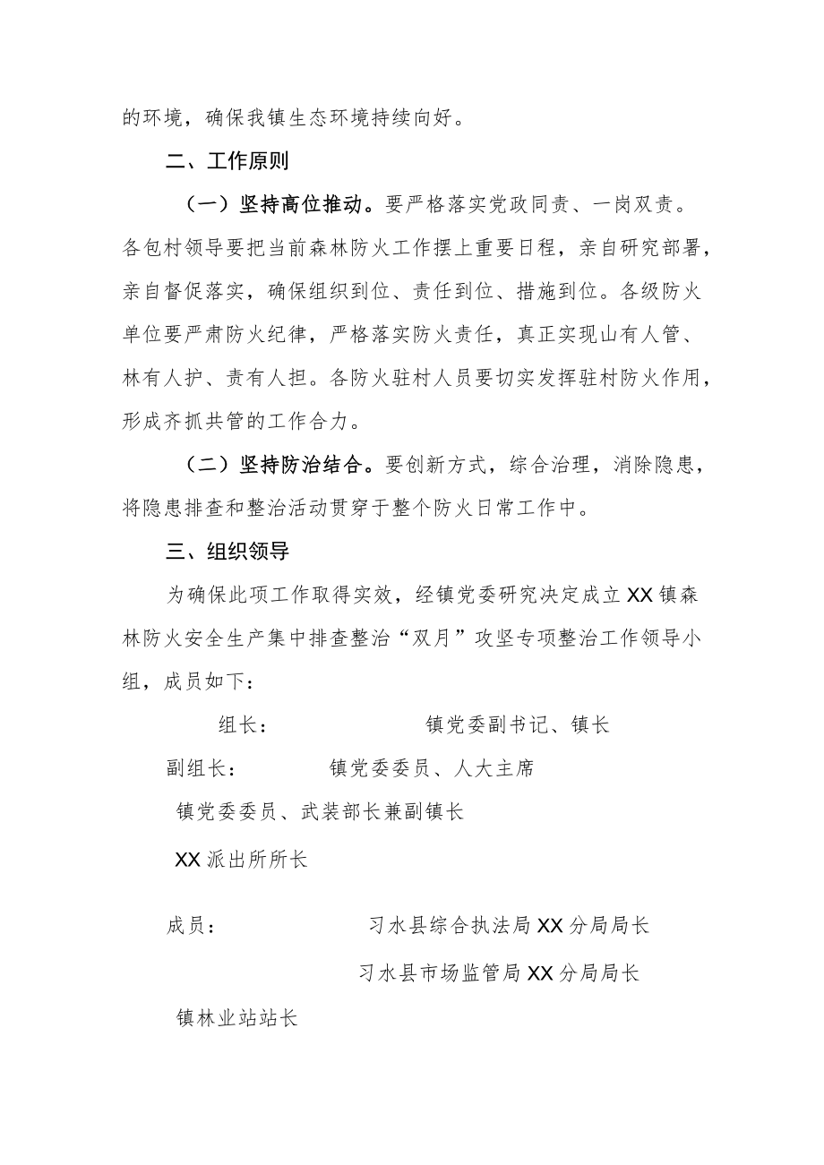 xx镇森林防火领域安全生产排查整改“双月”攻坚专项行动工作方案.docx_第2页