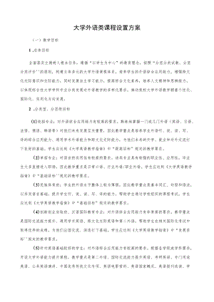 大学外语类课程设置方案.docx