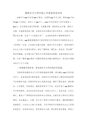 镇新时代文明实践工作典型经验材料.docx