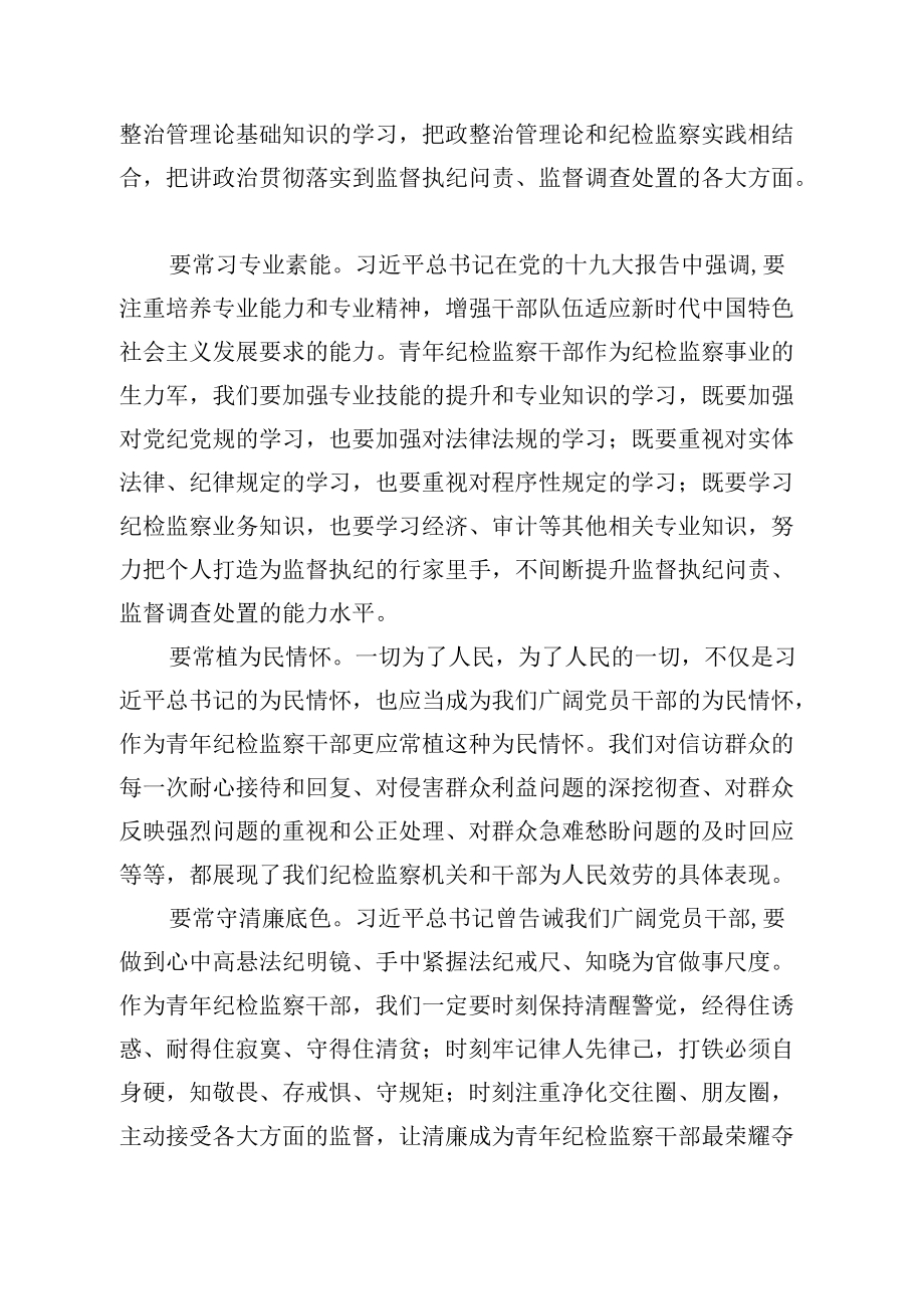 市纪委监委优秀青干部座谈会发言汇编（8篇）.docx_第2页