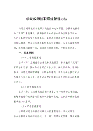 学院教师挂职锻炼管理办法.docx