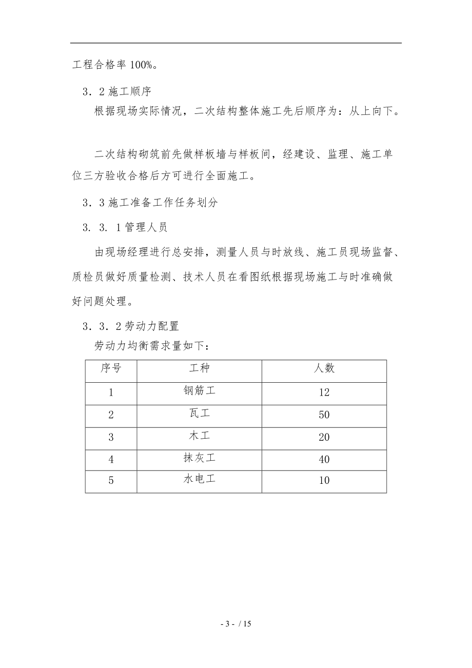 砖砌体砌筑框架结构二次结构施工组织方案副本.doc_第3页