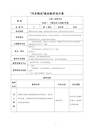 汽车概论教学方案及对策.doc