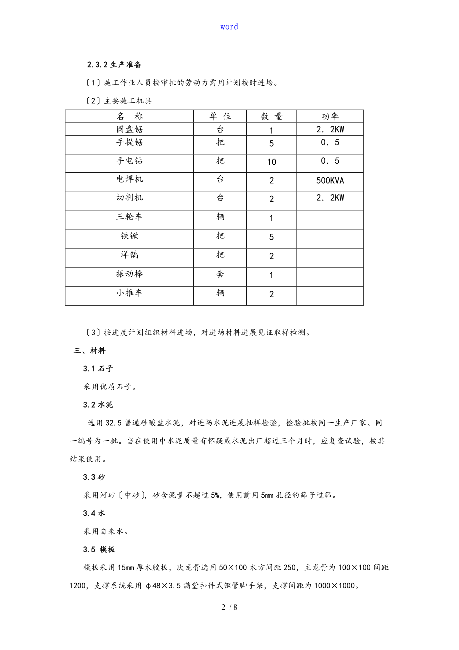 恒大绿洲环网柜基础施工方案设计.doc_第2页