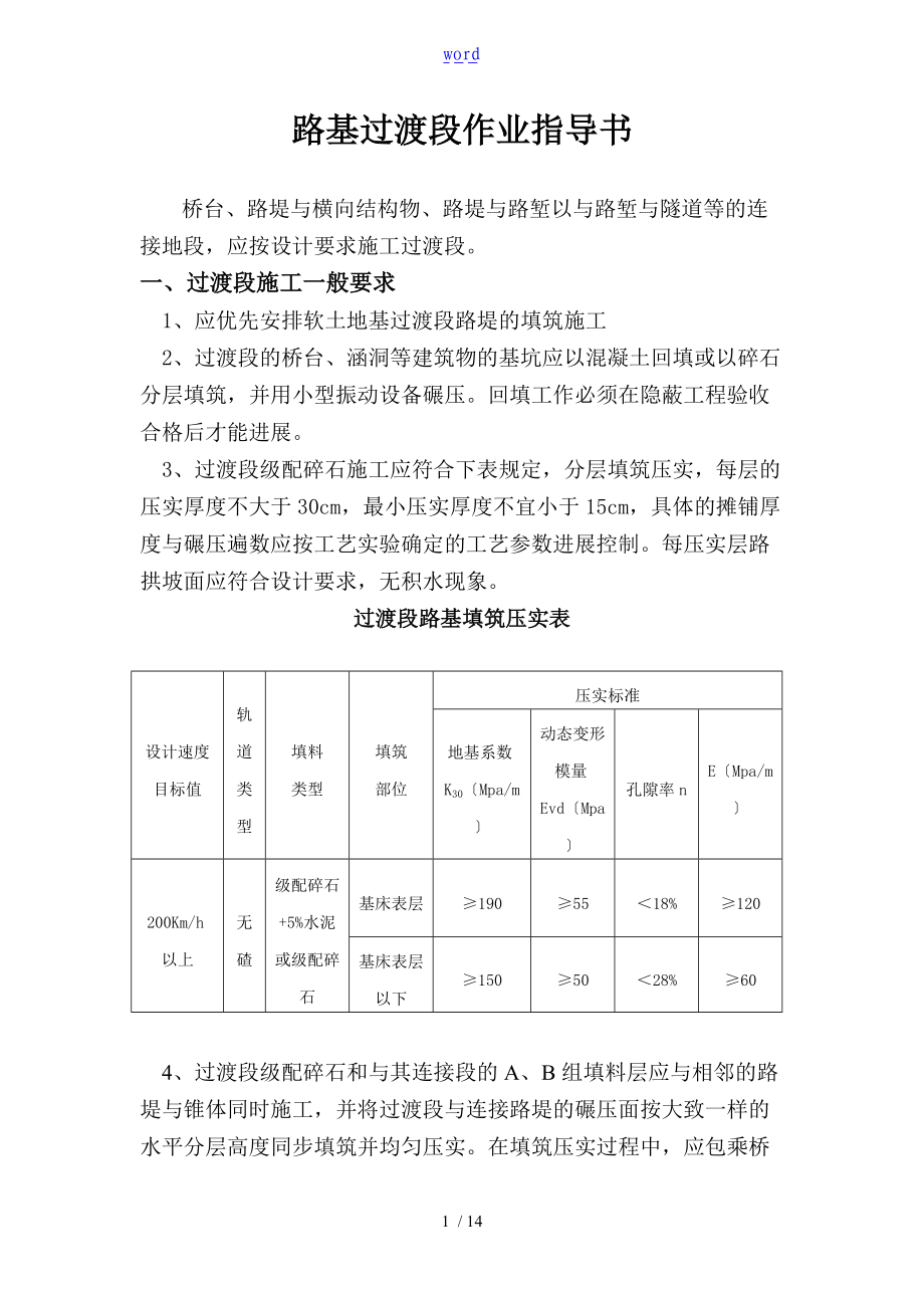 路基过渡段作业指导书.doc_第1页