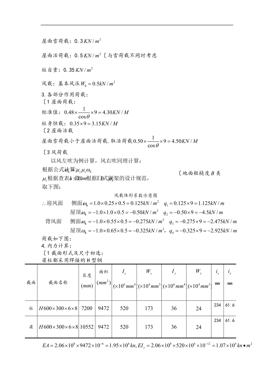 门式钢架设计实例带计算书.doc_第2页