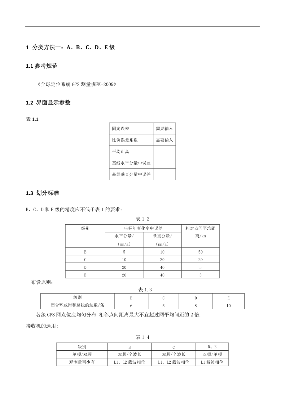 GPS控制网等级分类和规范.docx_第1页