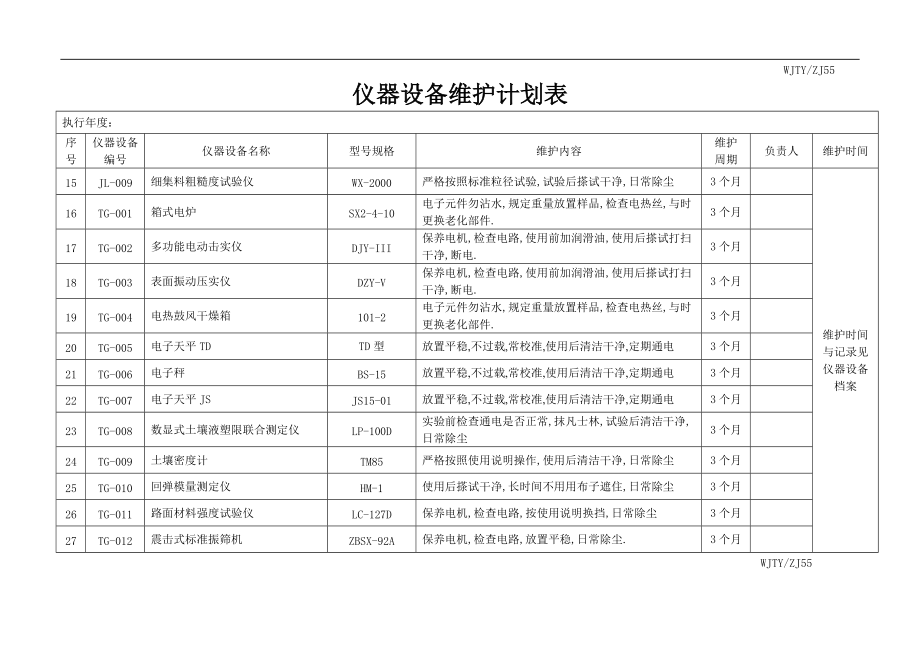 仪器维护计划.doc_第2页