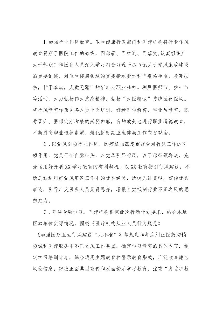 医疗机构廉洁从业九项准则（2021-2024）工作方案（附承诺书）.docx_第2页