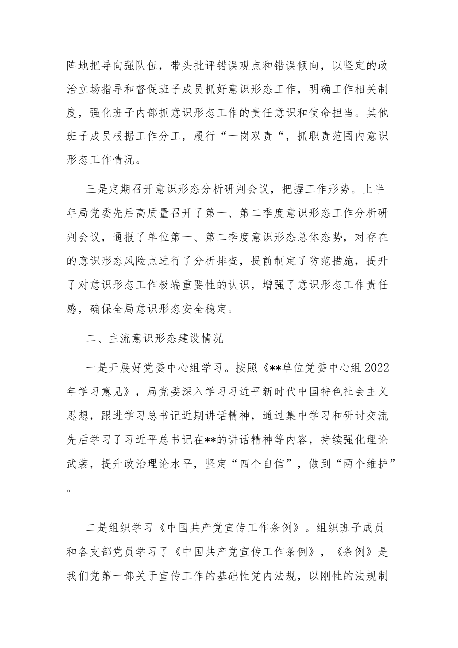 单位意识形态工作开展情况自查报告（共二篇）.docx_第2页