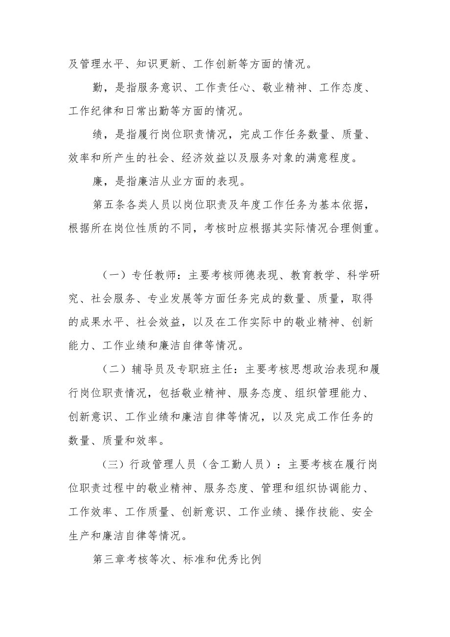 学院教职工考核管理办法.docx_第2页