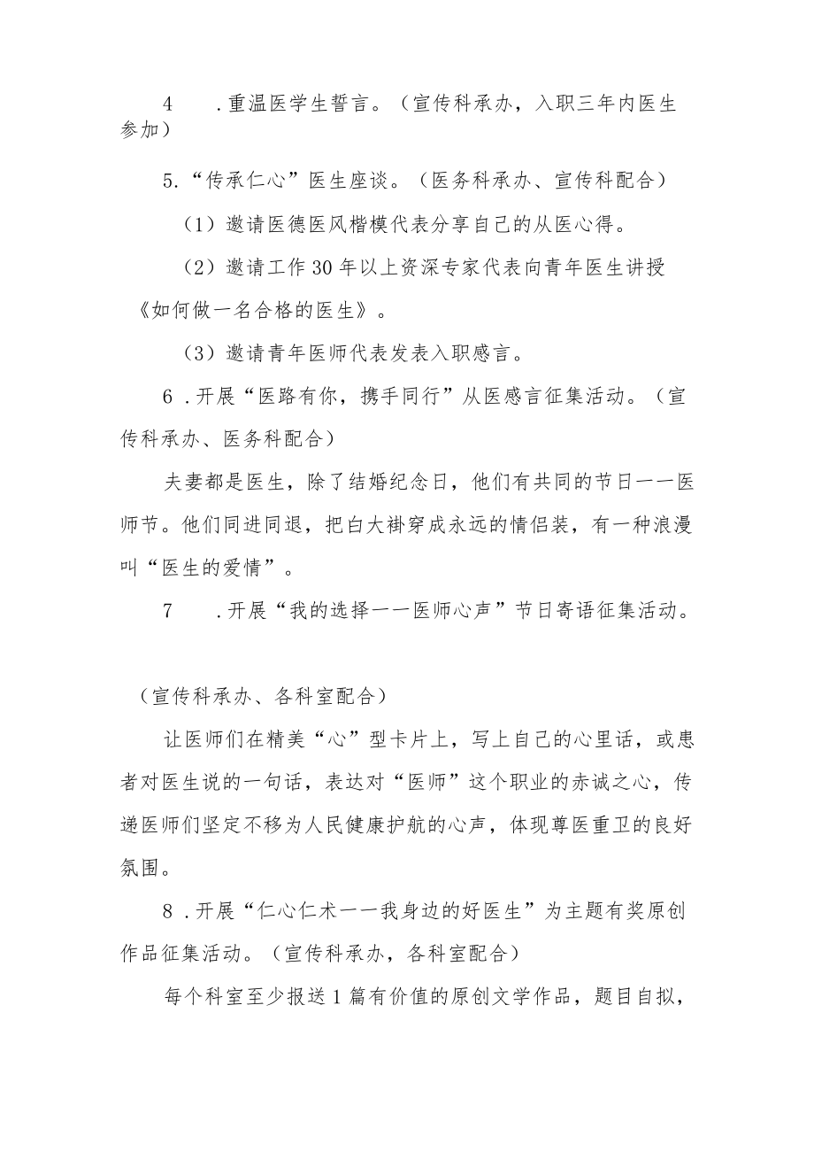 2022儿童医院 “医师文化节”系列活动方案.docx_第3页