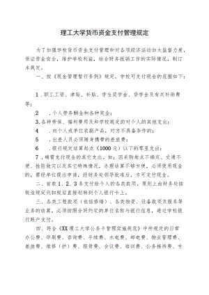 理工大学货币资金支付管理规定.docx