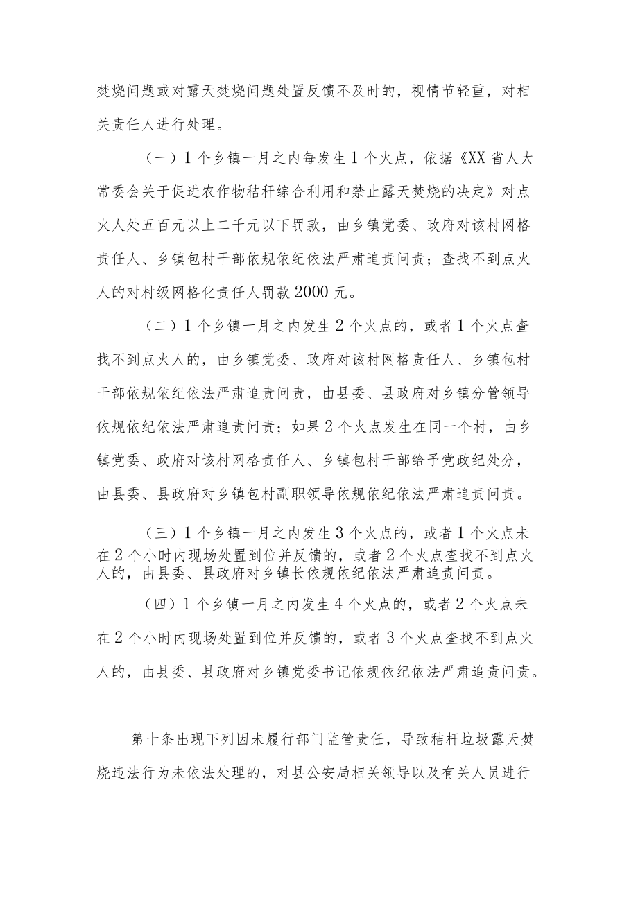 XX县禁止秸秆垃圾露天焚烧监督管理与问责暂行办法.docx_第3页