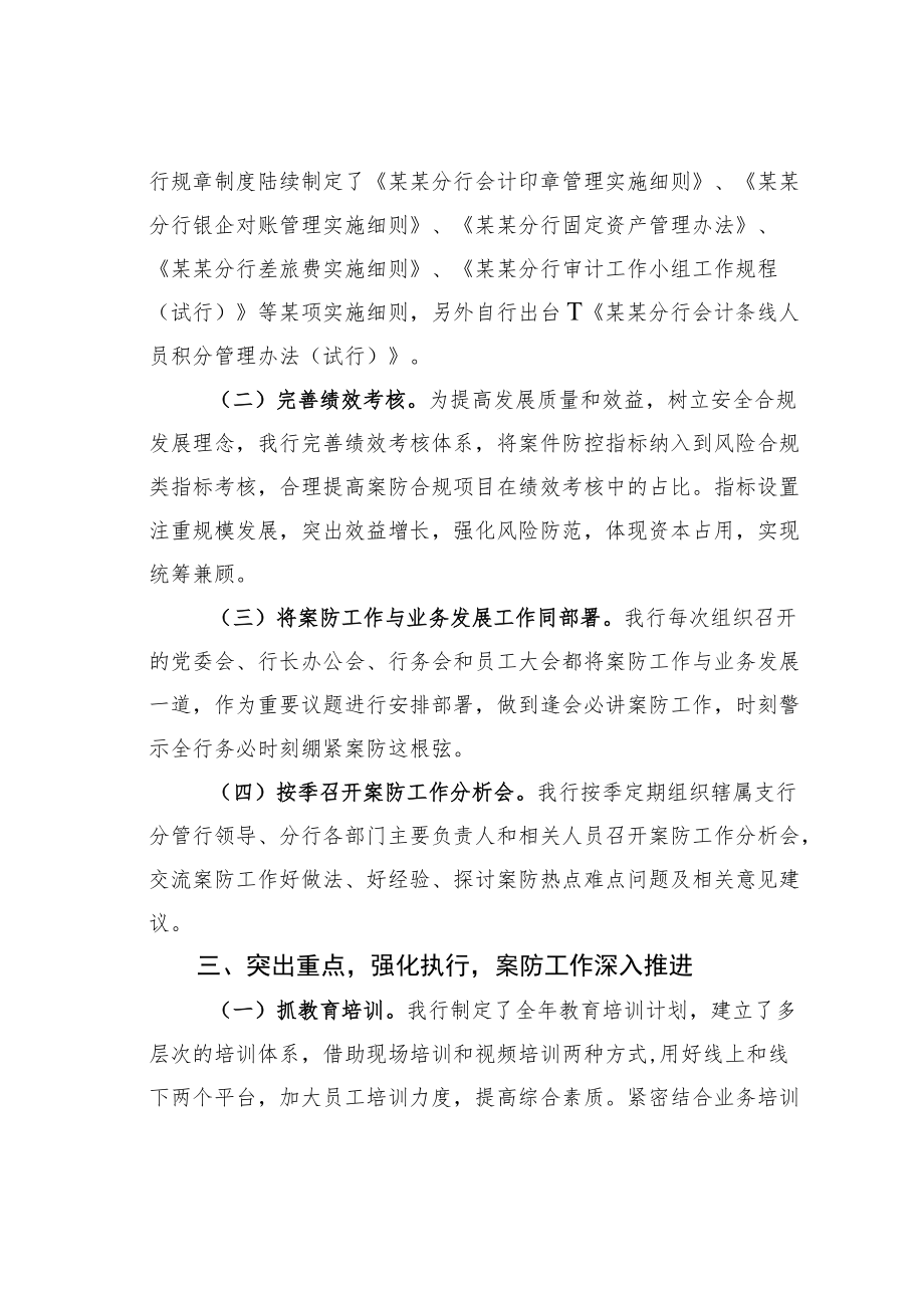 某某银行某某分行关于2021案件防控工作报告.docx_第2页