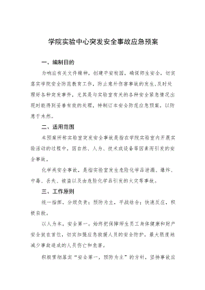 学院实验中心突发安全事故应急预案.docx