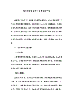 加快推进康复医疗工作实施方案.docx