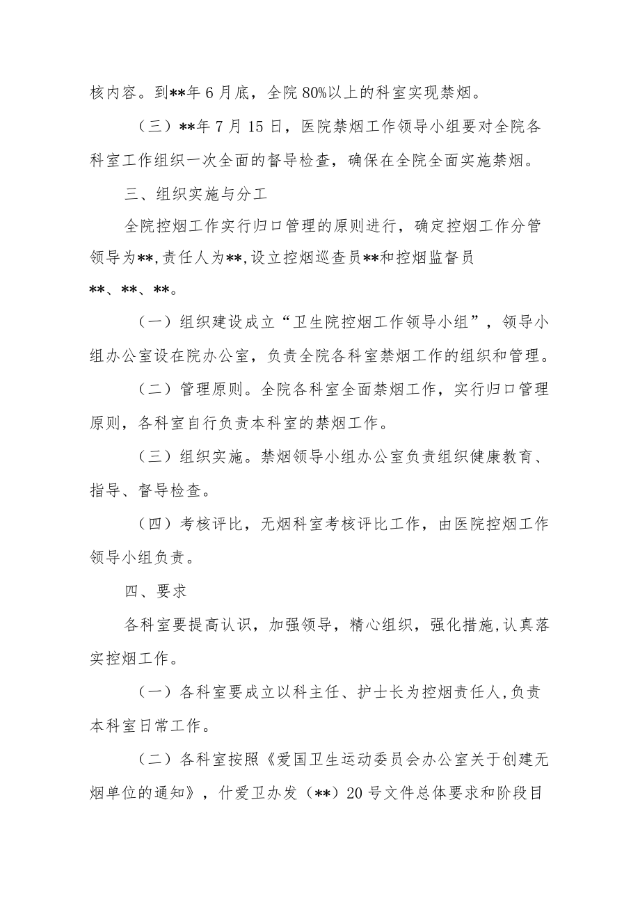 卫生院关于实施无烟医院工作方案、领导组、制度、细则.docx_第2页