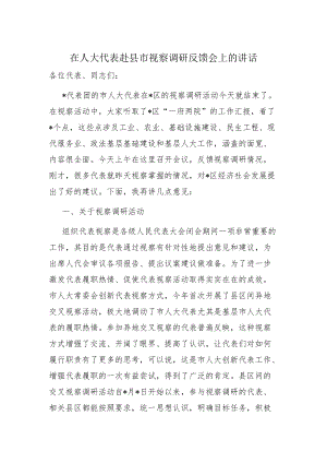 在人大代表赴县市视察调研反馈会上的讲话.docx