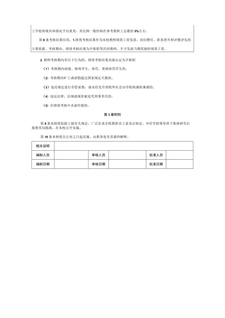 中小学学校教师绩效考核管理制度.docx_第3页