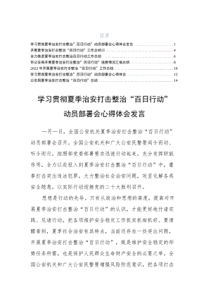 公安局夏季治安打击整治“百日行动”总结拟稿.docx