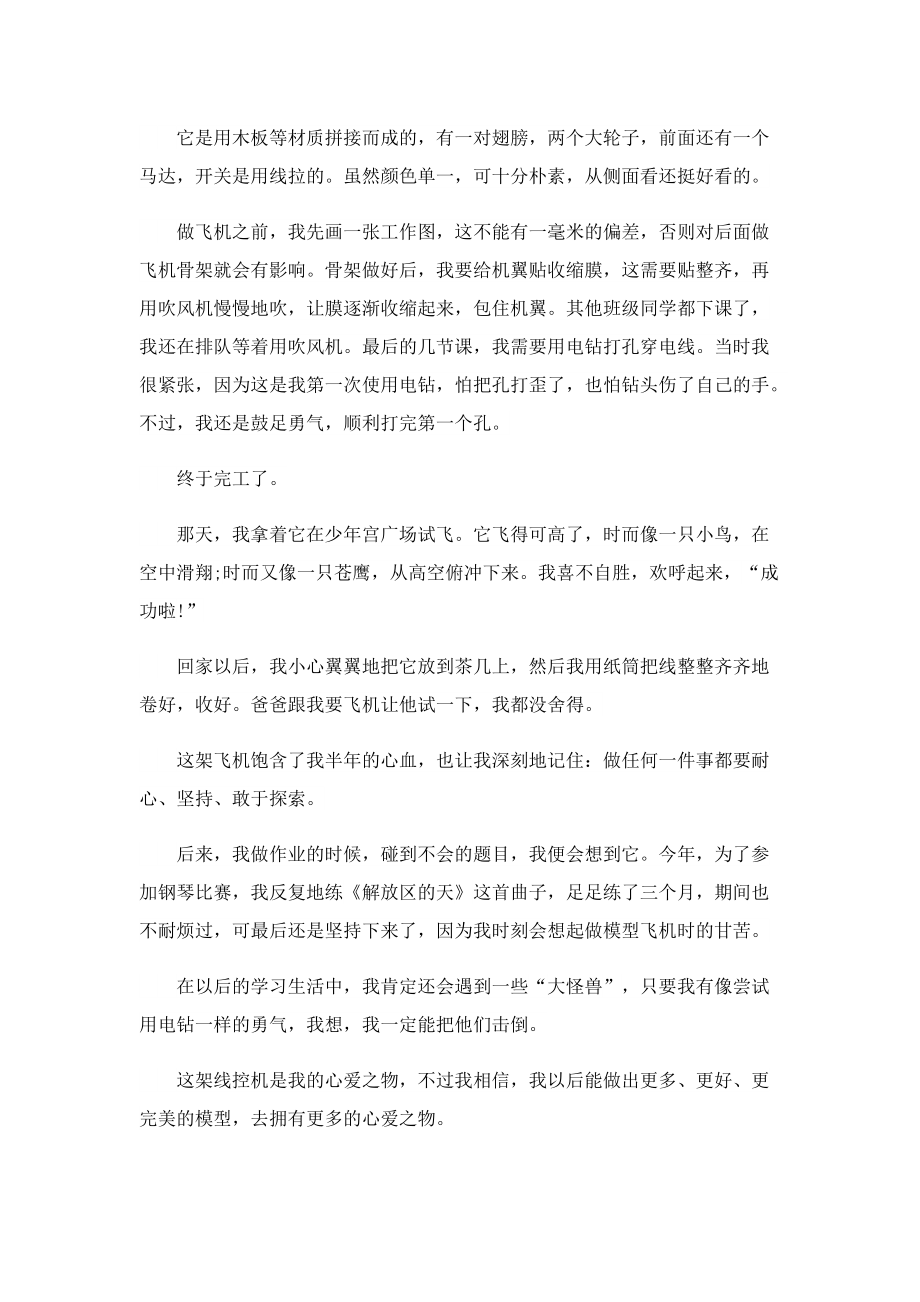 我的心爱之物小学生优秀单元习作.doc_第2页