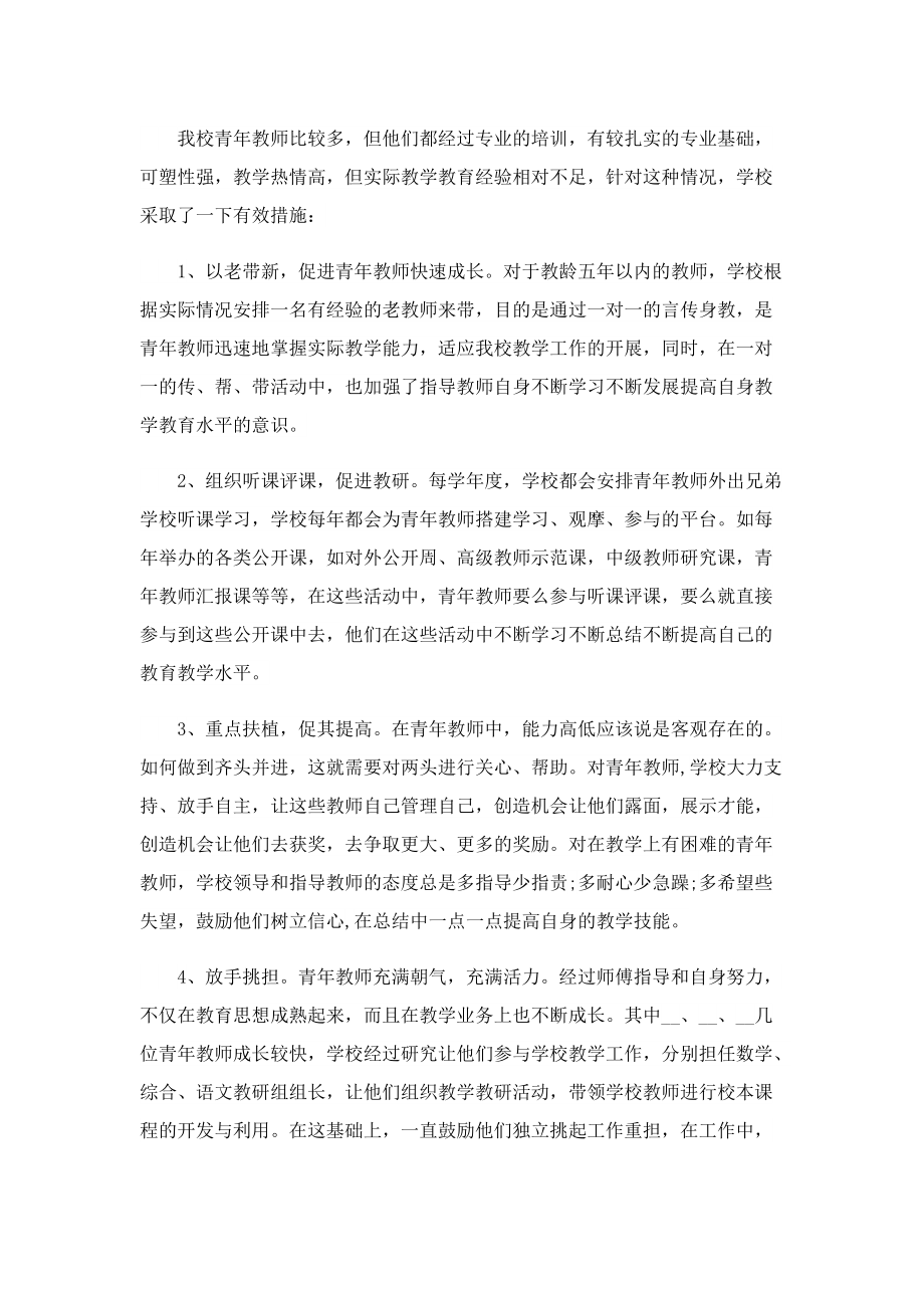 青年教师培训工作总结汇报.doc_第2页