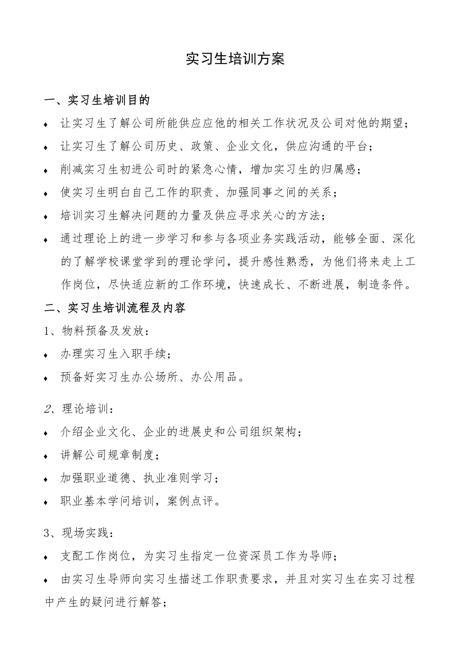 实习生培训方案.docx_第1页