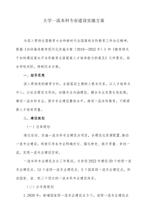 大学一流本科专业建设实施方案.docx