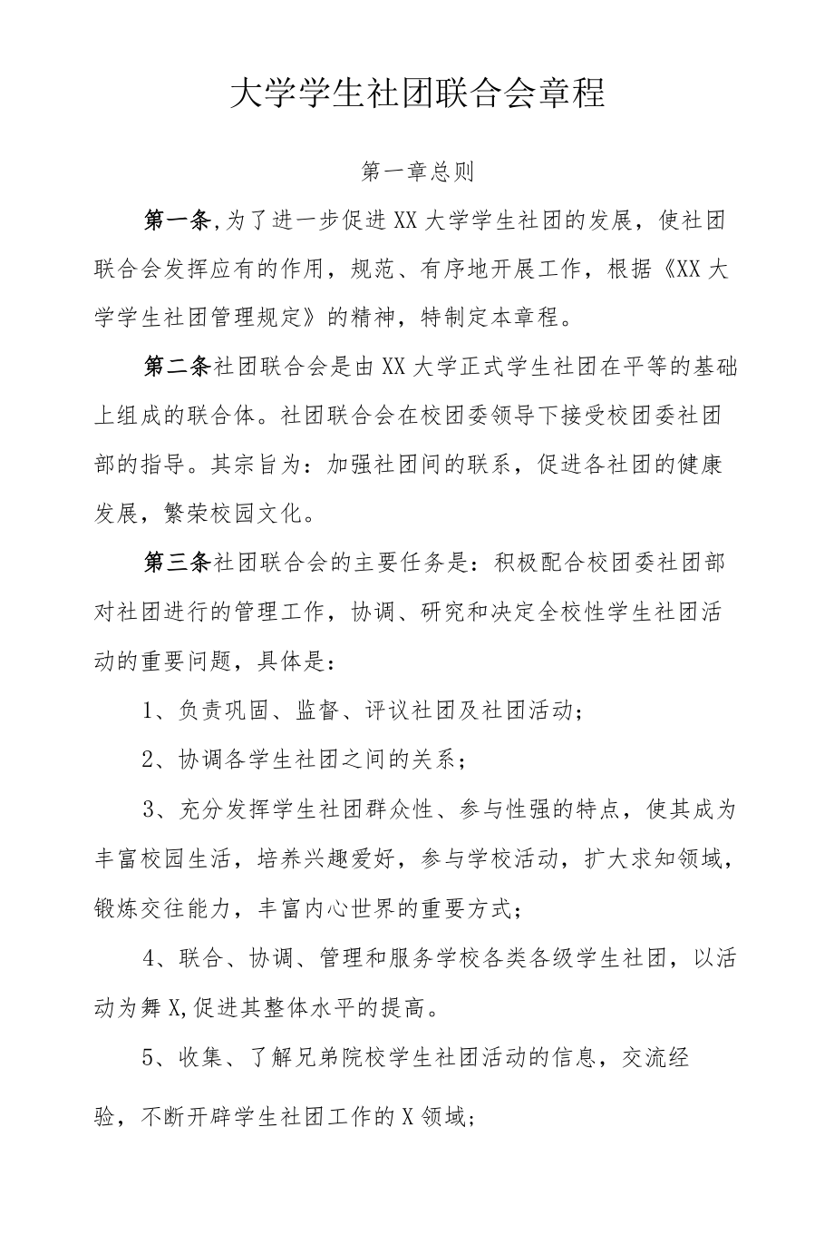 大学学生社团联合会章程.docx_第1页