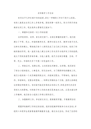 老师教学工作总结.docx