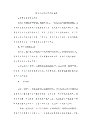 销售业务员实习总结5篇.docx