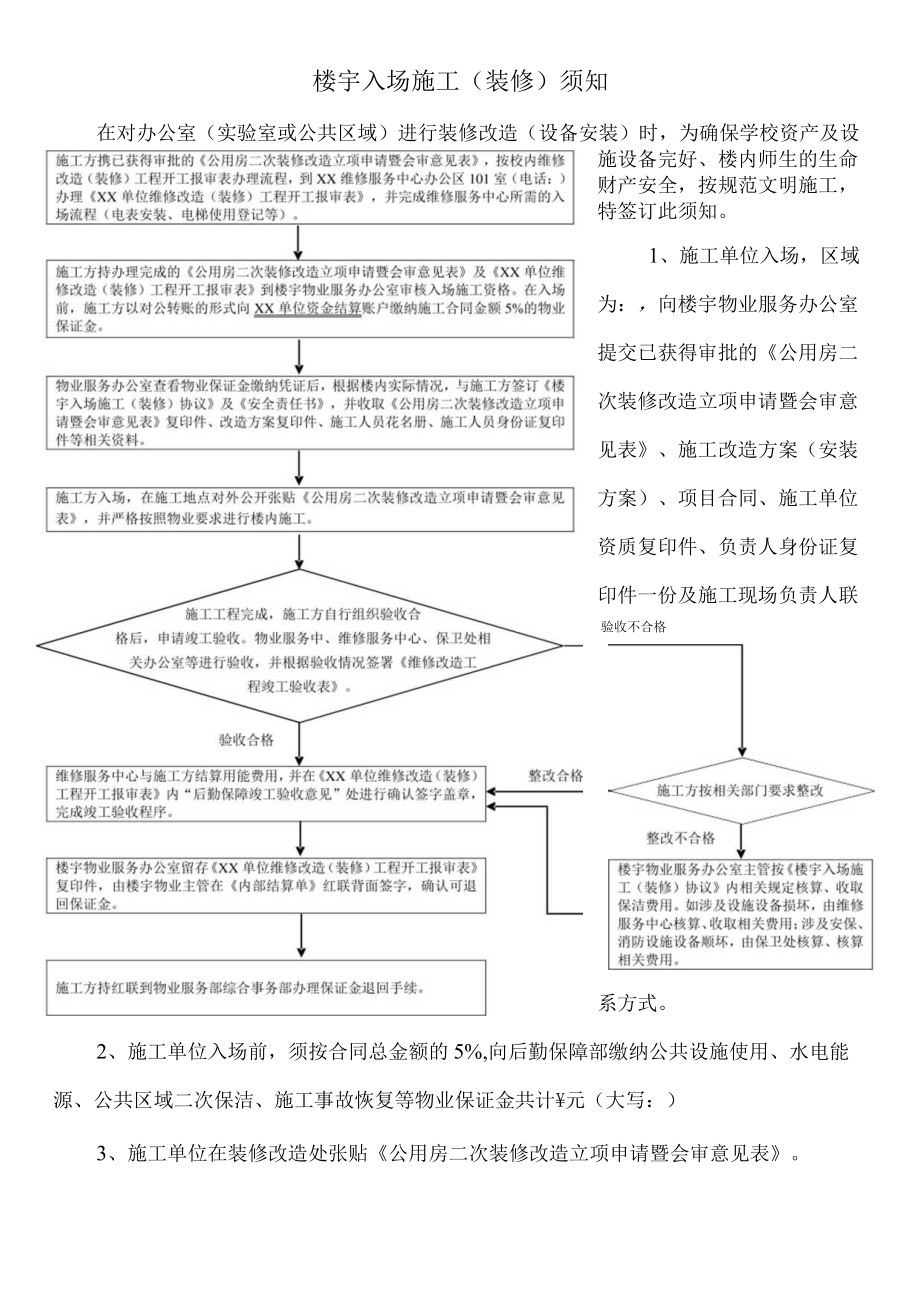 公用房改造（装修）入场办理流程.docx_第1页