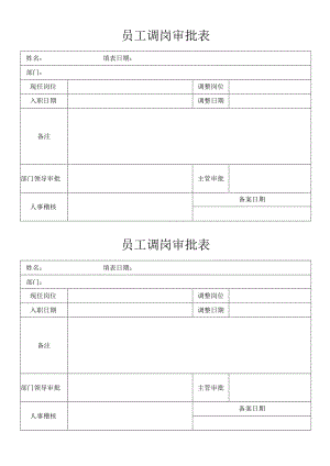 员工调岗审批表.docx