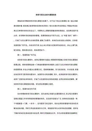 财务可视化总结与课程收获.docx