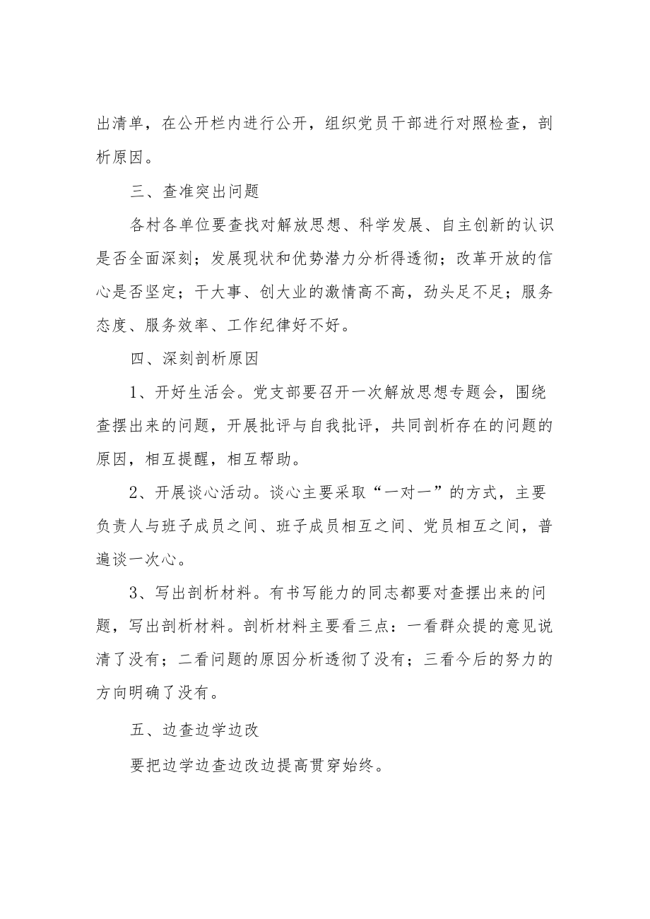 关于做好新一轮解放思想活动查摆问题阶段工作的实施方案.docx_第2页