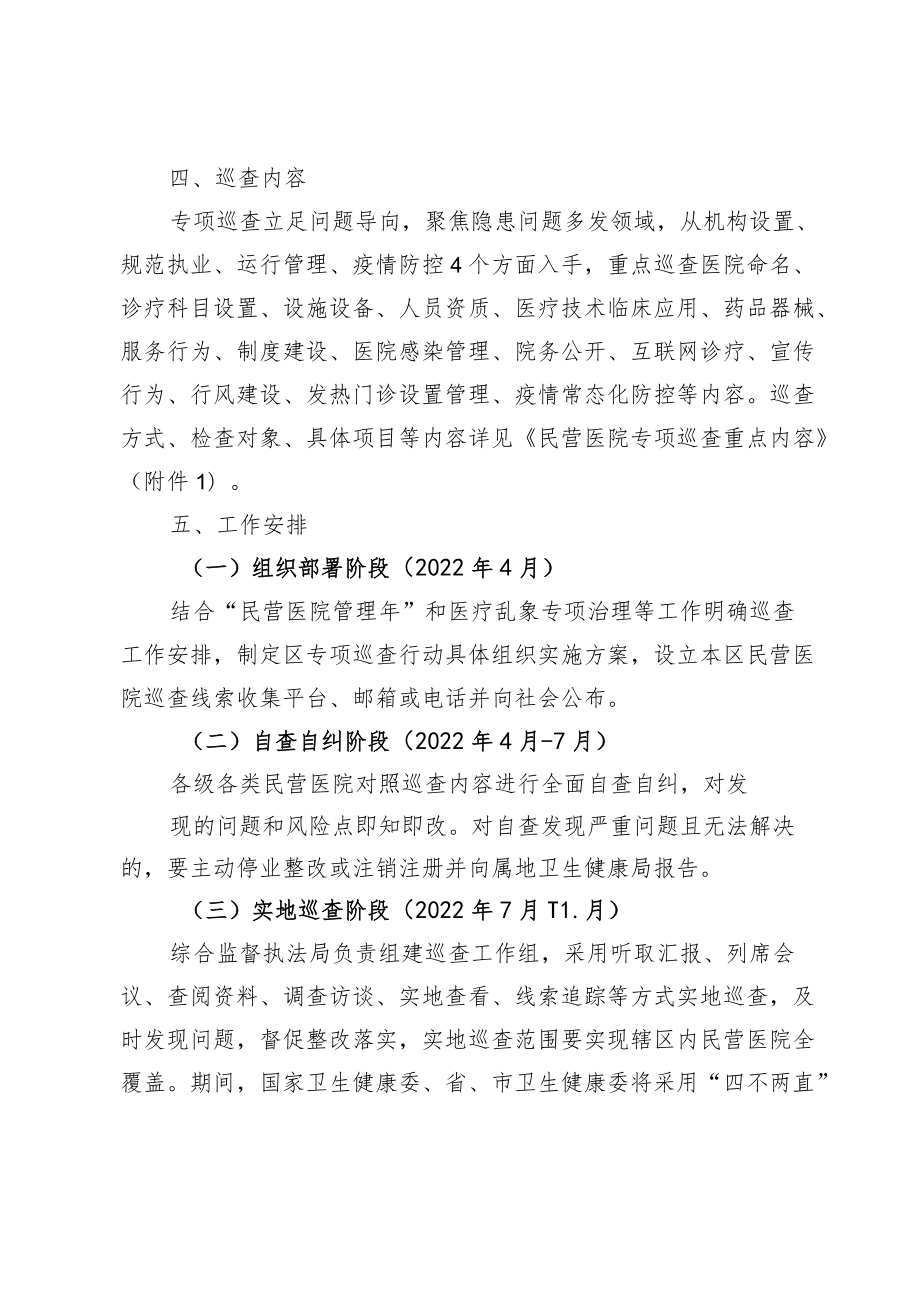 2022民营医院专项巡查行动实施方案3-9-30.docx_第2页