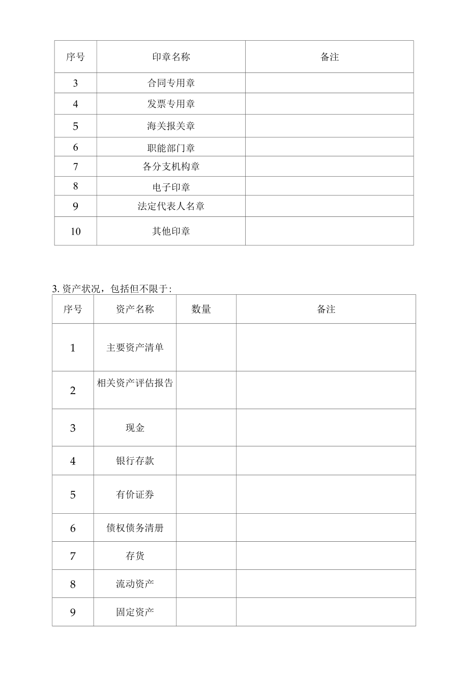 企业移交清单模板(基础版).docx_第2页