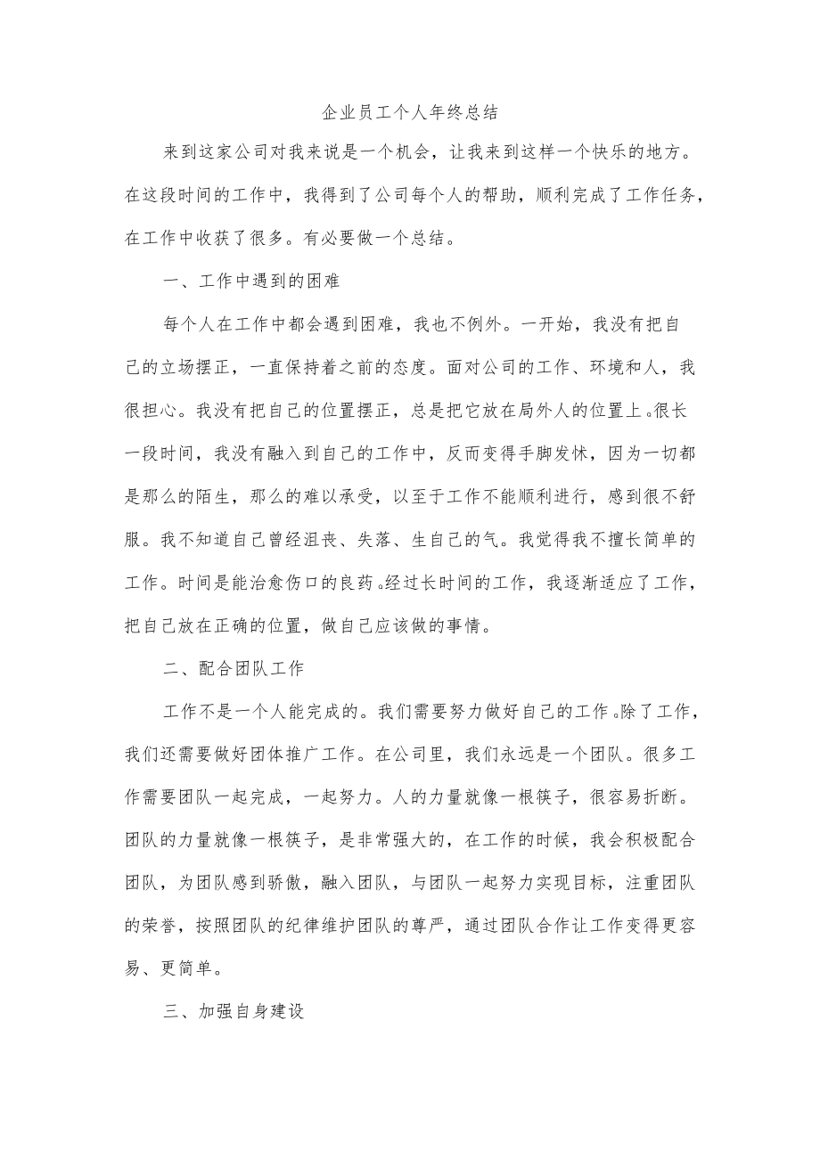 企业员工个人终总结.docx_第1页