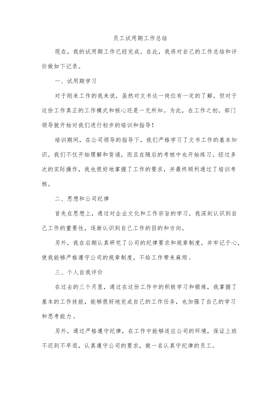 员工试用期工作总结.docx_第1页