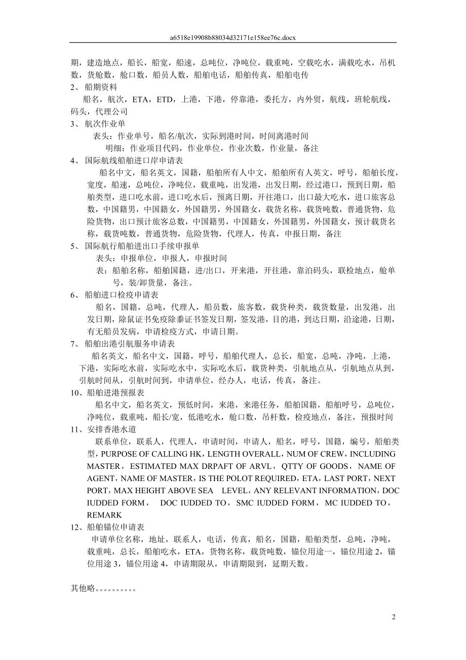 船代业务管理及管理知识操作系统说明书.docx_第2页