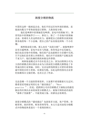 深度分销的物流.docx