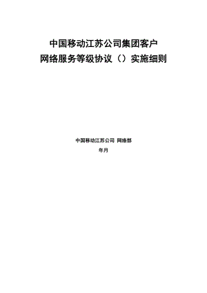 某通信公司客户网络服务等级协议实施细则范本.docx