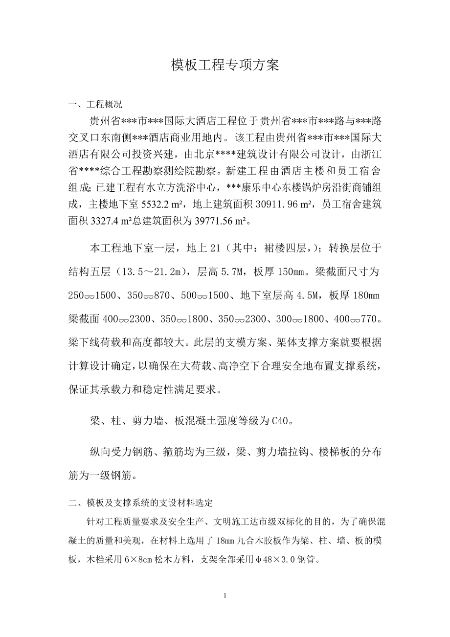 某国际大酒店模板工程专项方案.docx_第1页