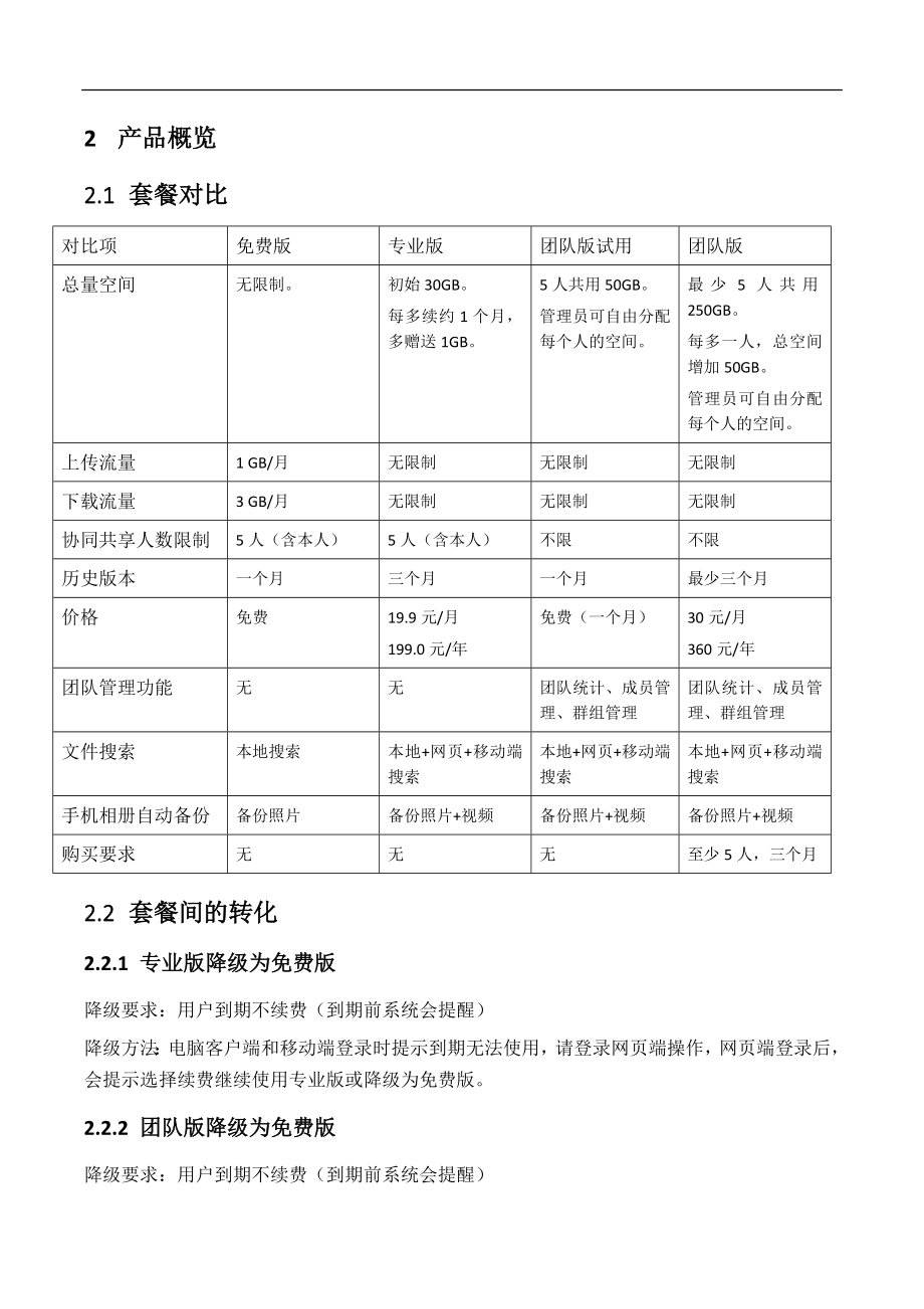 【企业网盘】坚果云产品功能细则.docx_第2页