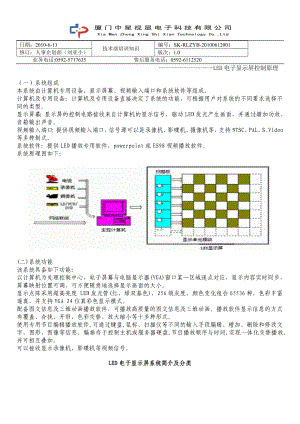 led电子显示屏控制原理doc-led显示屏,led电子.docx