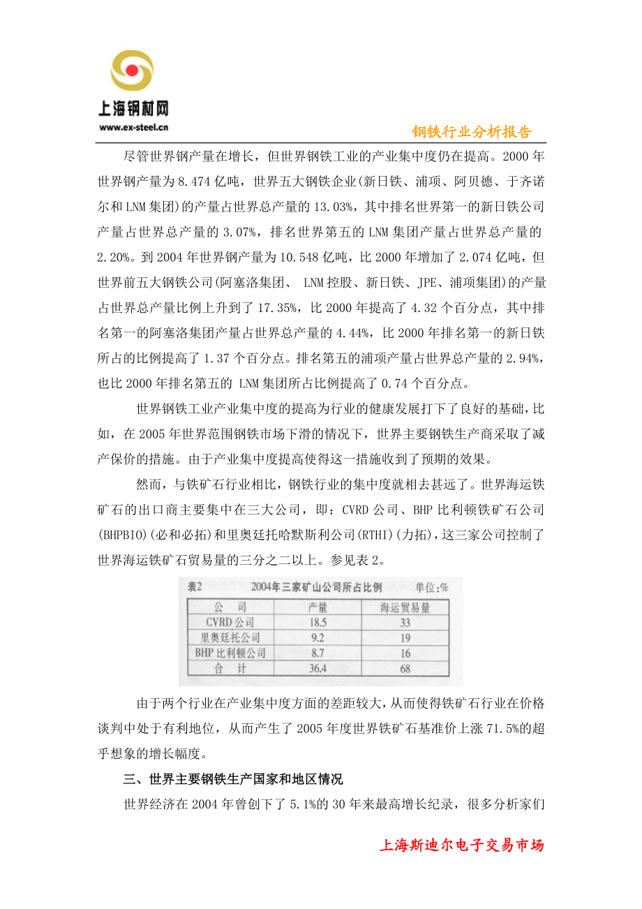 世界钢铁工业的发展及对铁矿石的需求分析(1).docx_第2页